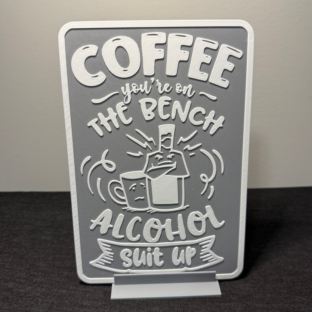 Coffee Saying Wall Plaque – Funny Coffee Quote Sign – Kitchen Coffee Bar Décor
